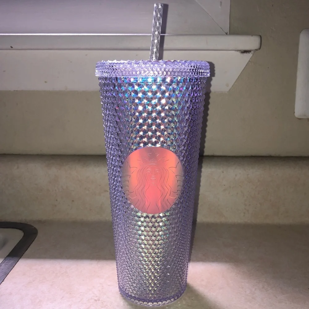 Starbucks Iridescent Bling Diamond Studded Cold Cup